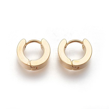 304 Stainless Steel Huggie Hoop Earrings EJEW-O087-09D-1