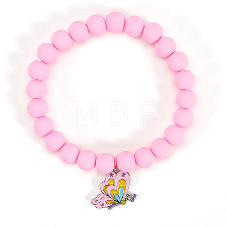 Butterfly Zinc Alloy Enamel Charm Bracelets FS-WGF96C6-04-1