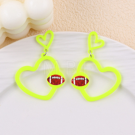 Sports Theme Acrylic Dangle Stud Earrings FS-WG8F5BD-07-1