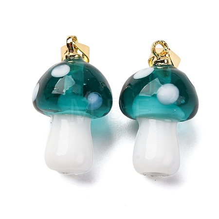 Handmade Lampwork Pendants LAMP-S069-08G-04-1