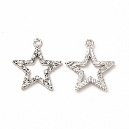Alloy Rhinestone Pendants PALLOY-I217-19P-1