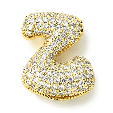 Rack Plating Brass Cubic Zirconia Pendants KK-S378-02G-Z-1