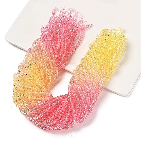 Transparent Painted Glass Beads Strands DGLA-A034-T3mm-A09-1