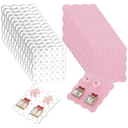 30Pcs 2 Colors Acrylic Earring Display Board EDIS-PH0001-95-1
