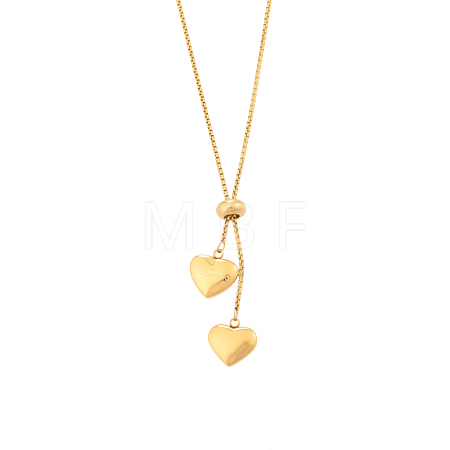 304 Stainless Steel Lariat Necklaces STAS-OY018-29G-1