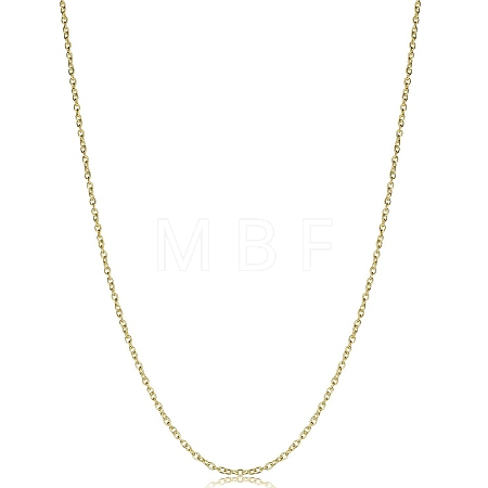 Brass Cable Chain Necklaces NJEW-YWC0001-01B-G-1