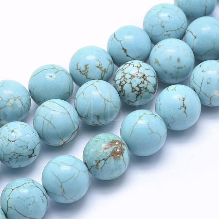 Natural Magnesite Beads Strands TURQ-G148-07-12mm-1