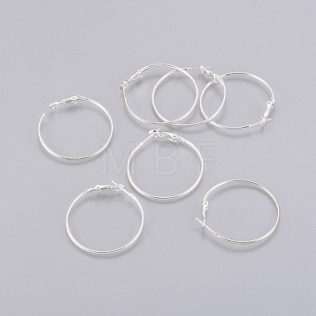 Brass Hoop Earrings X-EC108-2NFS-1