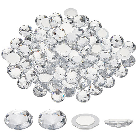 100Pcs Acrylic Rhinestone Cabochons TACR-CY0001-01A-1