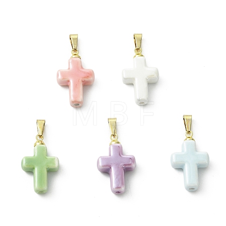 Handmade Porcelain Pendants PALLOY-JF05616-02-1