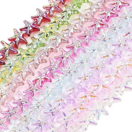 Electroplate Glass Beads Strands EGLA-P069-01A-AB-1
