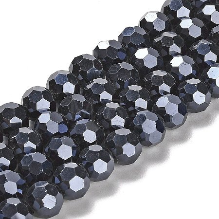 Electroplate Opaque Glass Beads Strands EGLA-A035-P10mm-A18-1
