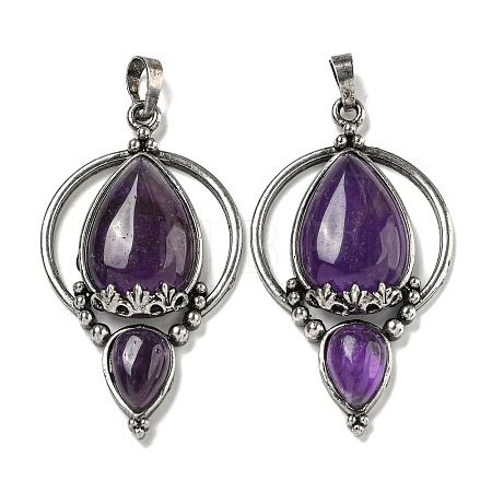 Natural Amethyst Pendants G-F766-04AS-04-1
