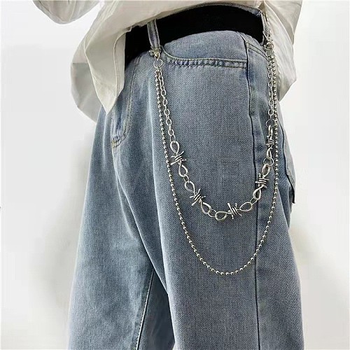 Iron 3 Layer Tassel Trousers Chains WG053FD-08-1