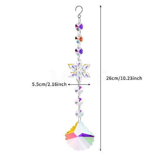 Snowflake Faceted Glass Suncatchers PW-WG24776-03-1