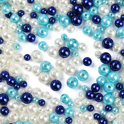 ABS Plastic Imitation Pearl Beads KY-G030-01E-1