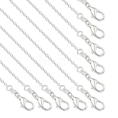 Brass Cable Chain Necklaces NJEW-YW0001-21B-S-1