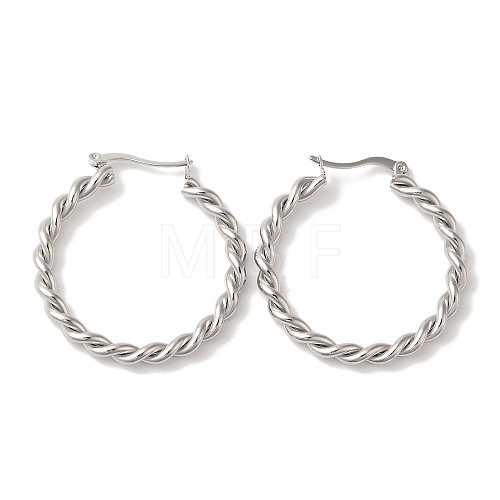 Non-Tarnish 304 Stainless Steel Hoop Earrings for Women EJEW-Z066-03P-1