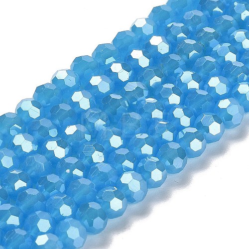 Electroplate Glass Beads Strands EGLA-A035-J6mm-A07-1