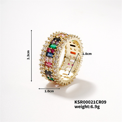 Elegant Brass Rhinestones Ring for Women EH2106-3-1