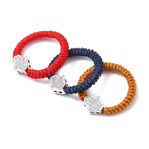 Nylon Thread Cord Braided Rings Sets RJEW-JR00310-1