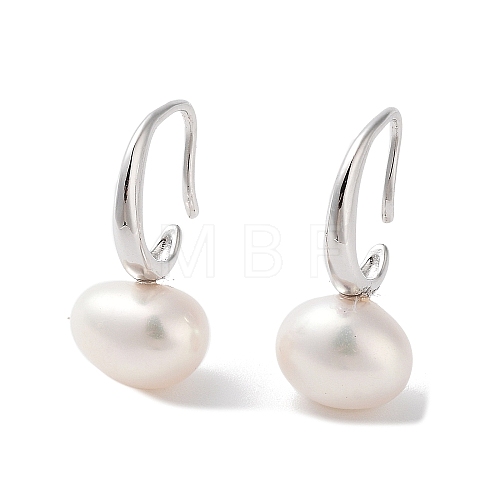 Natural Pearl Dangle Earrings for Women EJEW-C082-13D-P-1