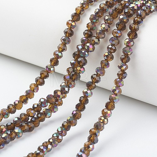 Electroplate Transparent Glass Beads Strands EGLA-A034-T2mm-R11-1