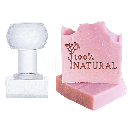 Clear Acrylic Soap Stamps DIY-WH0444-005-1