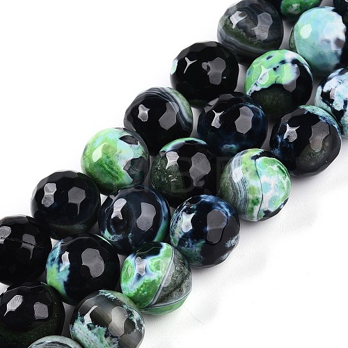 Dyed Natural Agate Beads Strands G-T141-01A-03-1