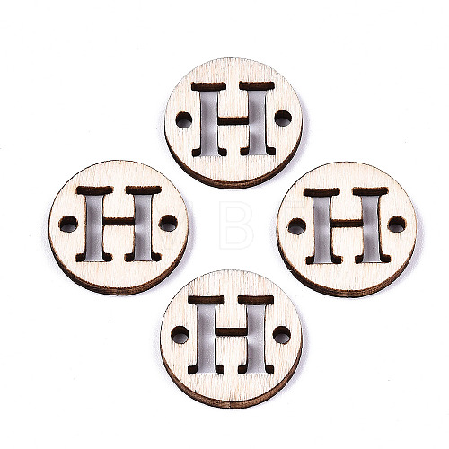 Unfinished Natural Poplar Wood Links Connectors WOOD-S045-140A-01H-1