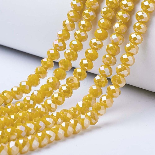 Electroplate Glass Beads Strands EGLA-A034-P3mm-B03-1