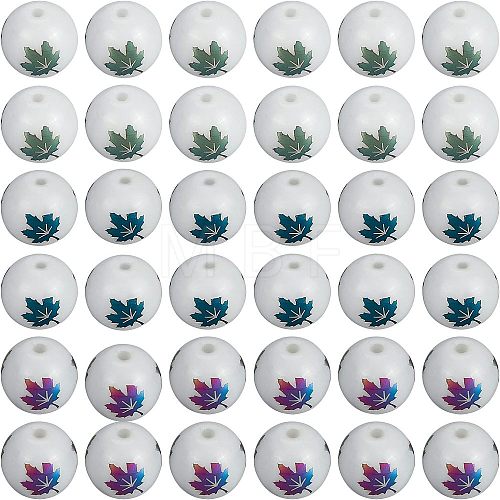 CHGCRAFT 240Pcs 3 Colors Autumn Theme Electroplate Glass Beads EGLA-CA0001-03-1