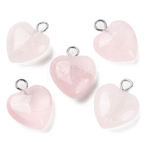 Natural Rose Quartz Pendants G-E603-01P-02-1