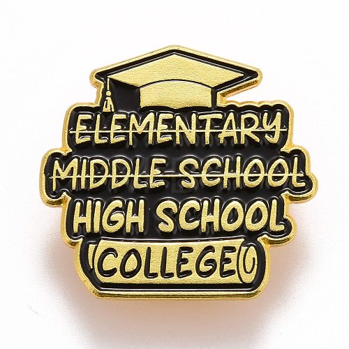 Word Elementary Middle School High School College Enamel Pin JEWB-M023-19-1