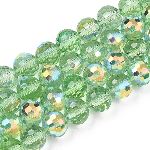 Transparent Electroplate Glass Beads Strands EGLA-N012-001-B13-1