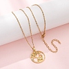 Brass Pave Green Cubic Zirconia Ring with Dinosaur Pendant Necklaces for Women NJEW-C120-01G-1