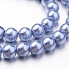 Eco-Friendly Dyed Glass Pearl Round Bead Strands X-HY-A008-8mm-RB015-2