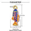 Printed Brass with Enamel Pendants KK-OY001-76G-02-2