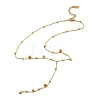 304 Stainless Steel Round Ball Link Chain Y Necklaces for Women LS-NJEW-A059-03G-2