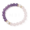 3Pcs Natural Mixed Gemstone Beads Stretch Bracelets for Women BJEW-JB13193-3