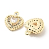 Brass Micro Pave Clear Cubic Zirconia Pendants KK-L211-002G-2