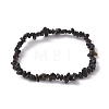 Natural Obsidian Chips Beaded Stretch Bracelets for Women BJEW-JB10046-12-1