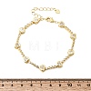 Heart Brass Micro Pave Cubic Zirconia Link Chain Bracelets for Women BJEW-A164-01G-01-5