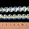 Electroplate Transparent Glass Beads Strands EGLA-N056-01A-13-4