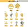 50Pcs 10 Style Alloy Pendants DIY-YW0005-09-2