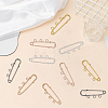 25Pcs 5 Colors Iron Brooch Findings FIND-SP0006-11-7