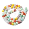 Electroplate Glass Beads Strands EGLA-D018-01-2