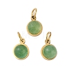Natural Green Aventurine Half Round Charms with Jump Ring STAS-A097-05G-08-1