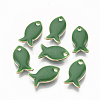 Raw(Unplated) Brass Enamel Charms KK-Q762-025C-03-NF-2