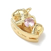 Brass Micro Pave Cubic Zirconia Pendants KK-I476-26-3